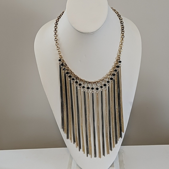 Charming Charlie Jewelry - Black & Gold Statement Necklace